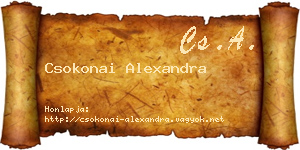 Csokonai Alexandra névjegykártya